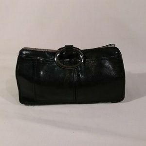 Pouchee Clutch Small Black Leather